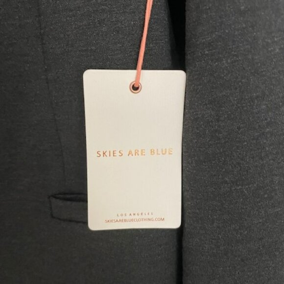 Skies Are Blue Dark Gray Blazer - Picture 3 of 7